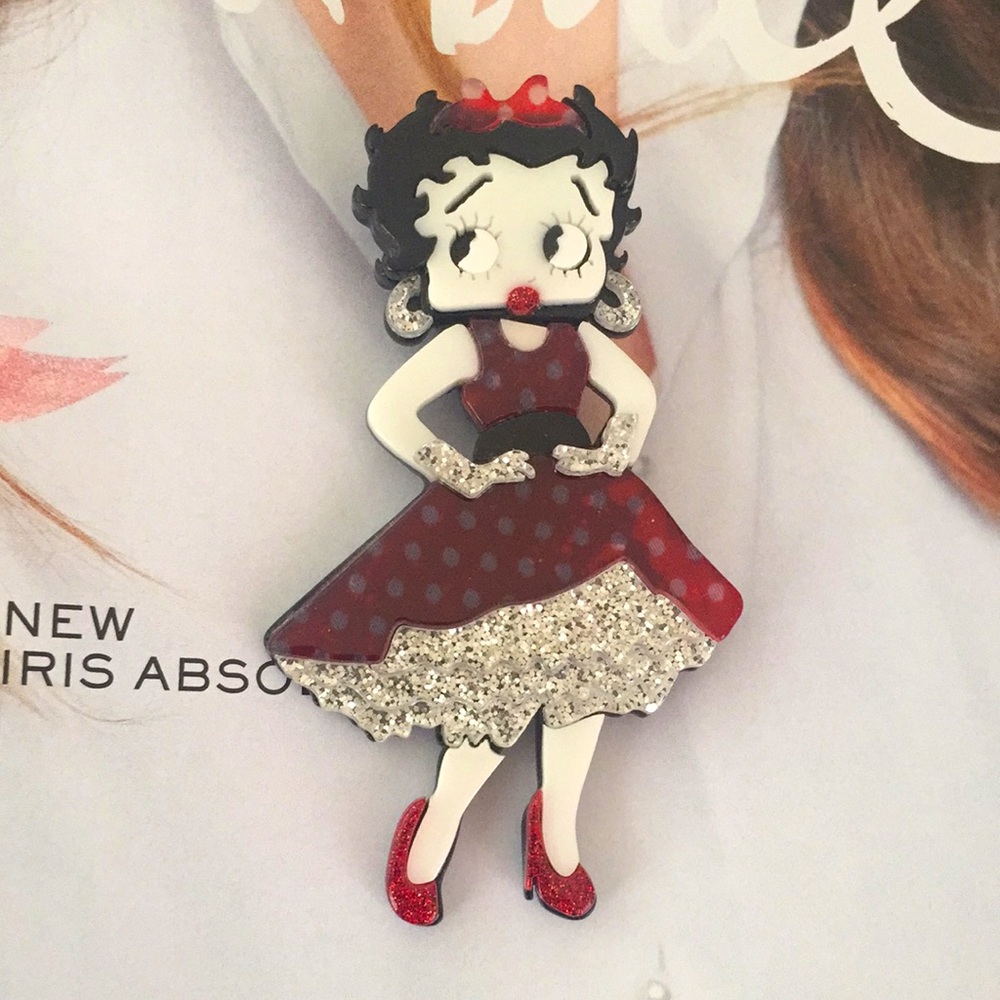 🍏50% OFF/3+...Betty Boop Inspired Brooch